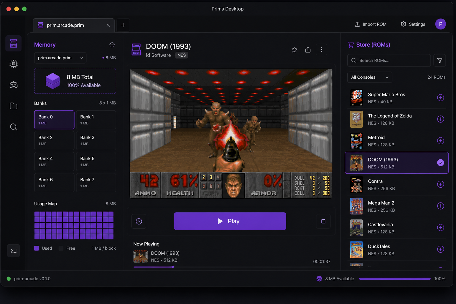 Prim arcade player